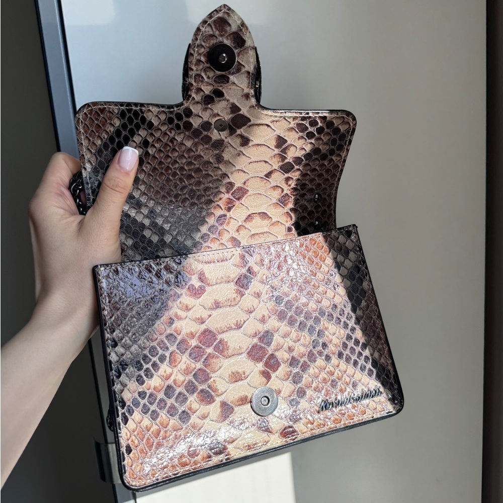 Marina Galanti Animal Print Genuine Leather Chain Bag - Picture 10 of 16